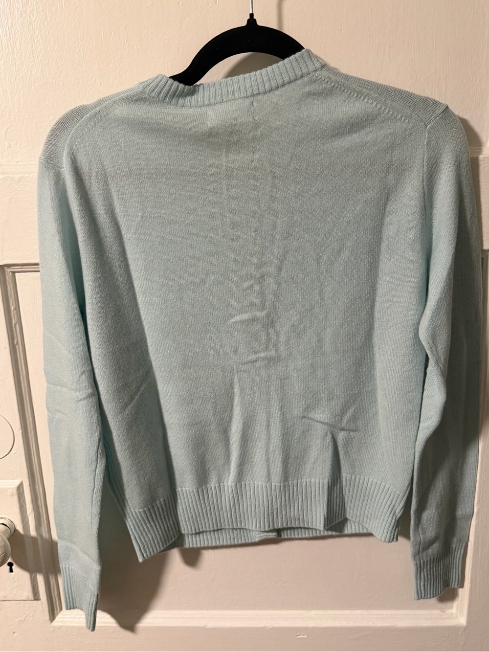 NWT J.Crew Perfect Cashmere Cardigan Sky Mint Green Button-Front Crewneck XXS - Picture 2 of 10